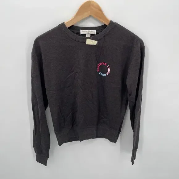 SPIRITUAL GANGSTER NWT Positive Vibes Only Sweatshirt // XS - Picture 5 of 11